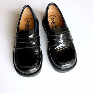 Boys Black Patent Aster Loafer Shoe 27 9.5 France